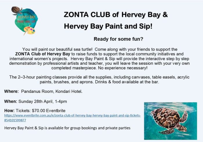 Paint and Sip - Hervey Bay @ Pandanus Room, Kondari Hotel