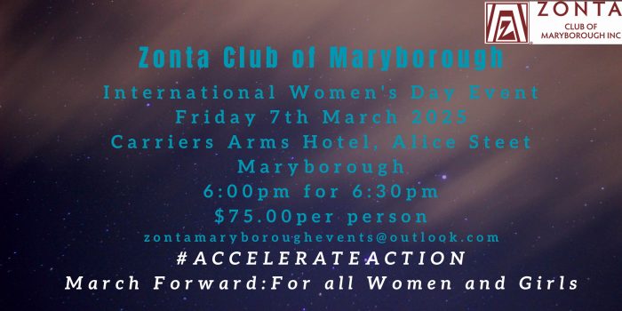 IWD 2025 Dinner - Maryborough @ Carriers Arms Hotel