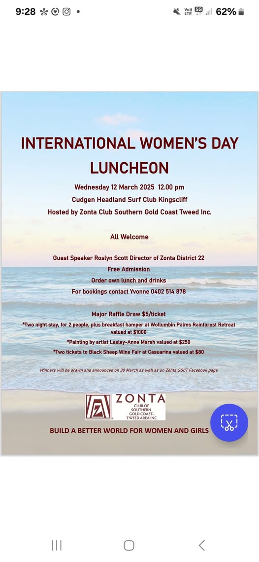 IWD 2025 - Luncheon - Kingscliff @ Cudgen Headland Surf Club