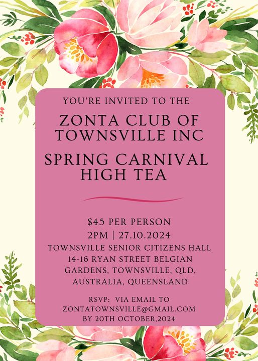 Spring Carnival High Tea - Townsville @ Townsville Senior Citizens Hall